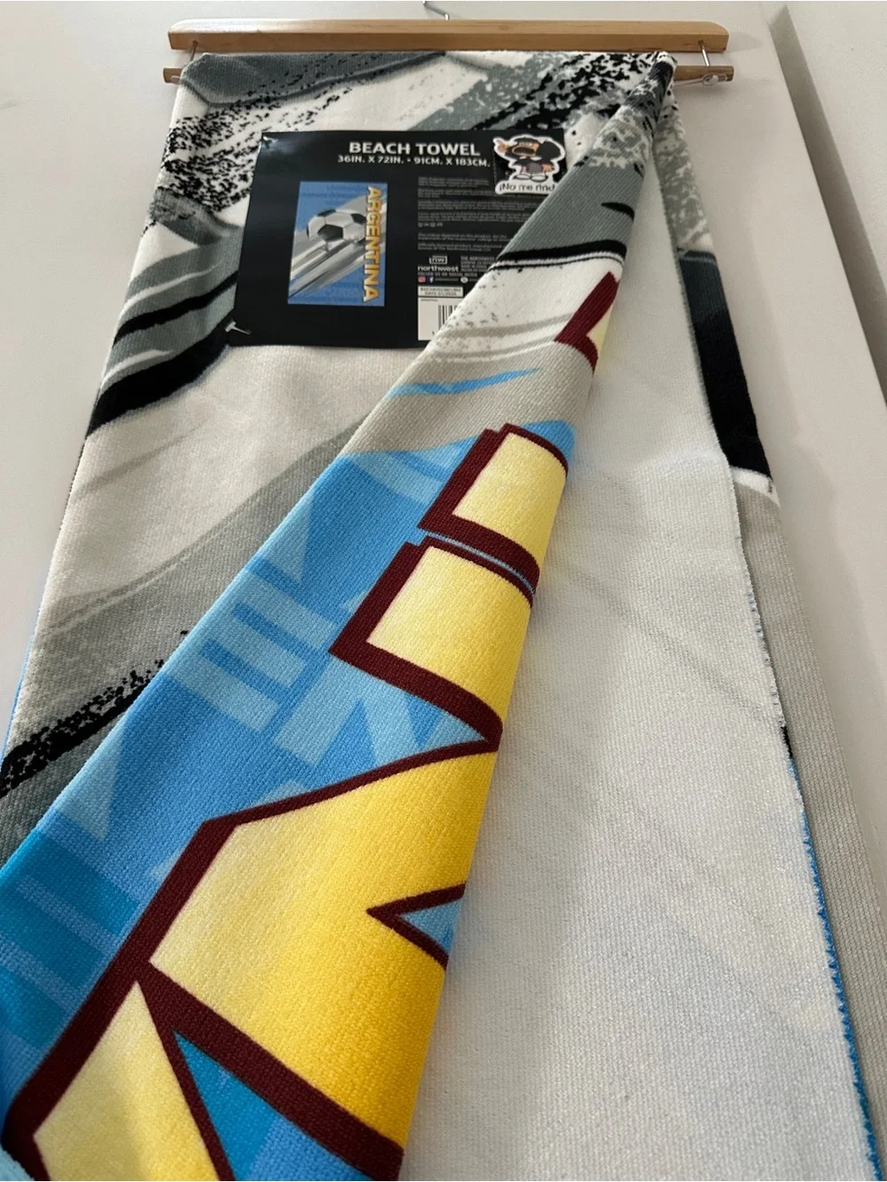 Argentina Soccer Graphic Beach Towel - USA 2026 Soccer World Cup